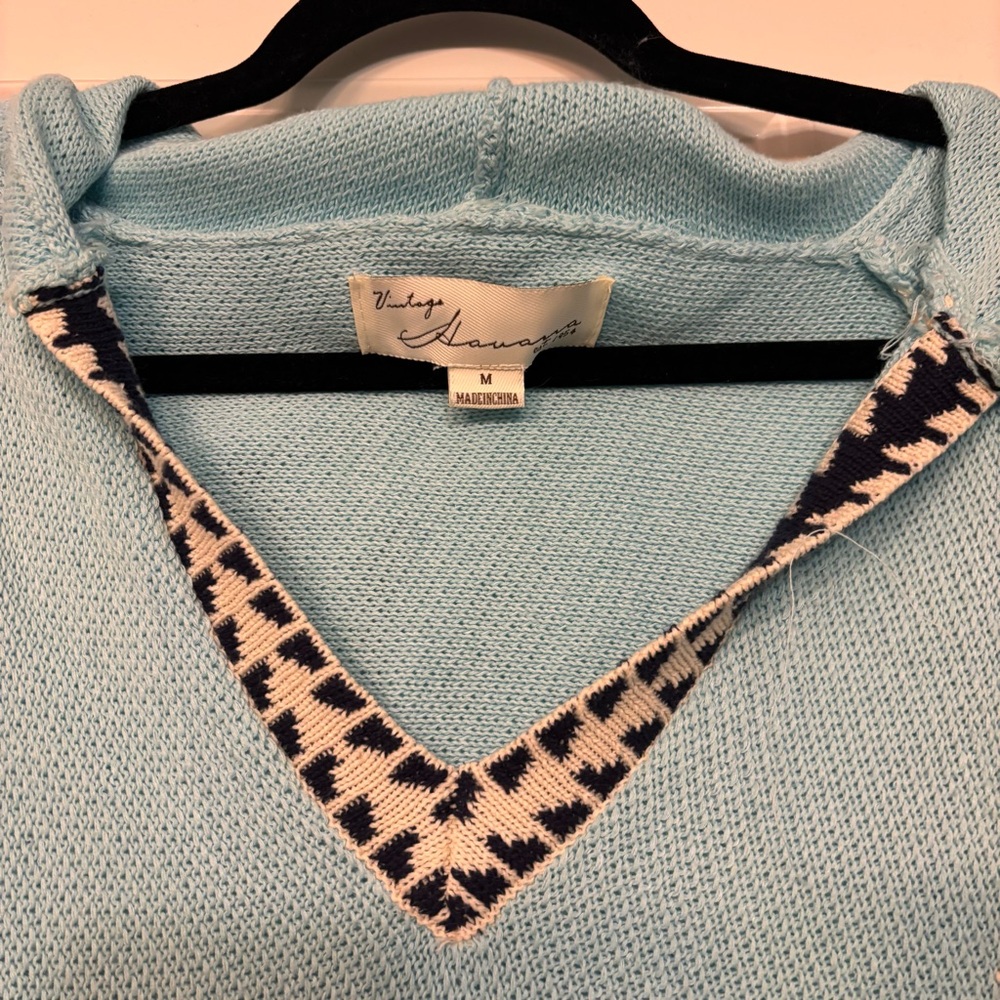Vintage Havana Baja long sleeve knit hoodie Size M - Picture 2 of 6